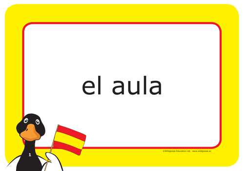 Spanish School Labels