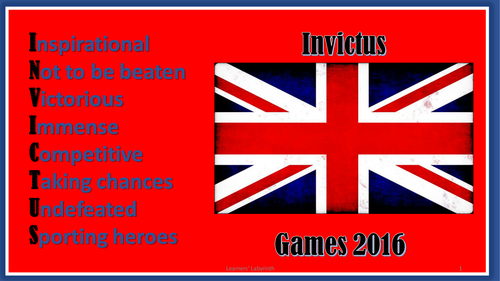 PSHE- The Invictus Games