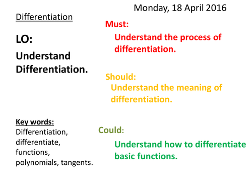 Differentiation