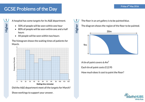 GCSE Problem Solving Questions of the Day - 6th May
