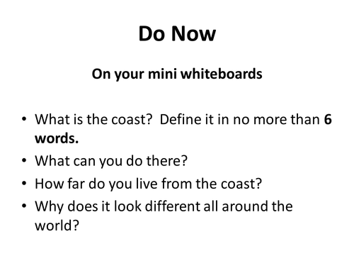 Introduction to Coasts