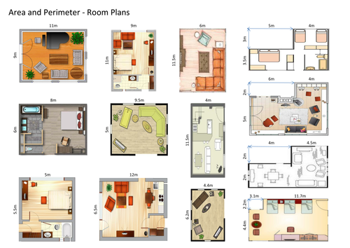 Area and perimeter of rectangles (worksheet)