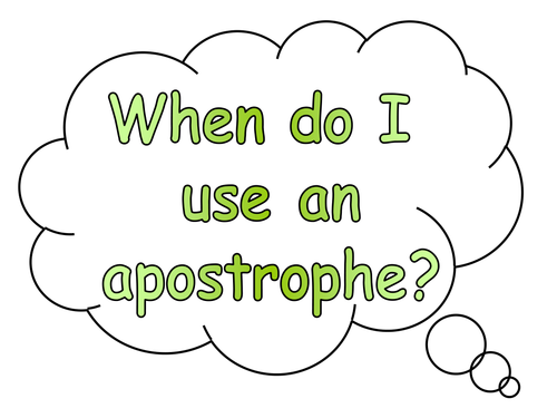 Apostrophes- - possession and omission