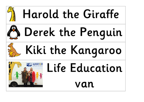 Life Education van writing prompts