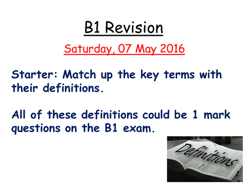 B1 Biology revision