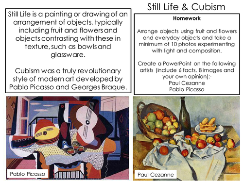 Still Life & Cubism PowerPoints