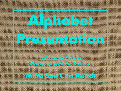 FREE! Letter A Alphabet PowerPoint Fun & Colorful Words w/Pictures (Expandable)