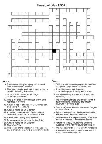 OCR B Chemistry F334 Keywords