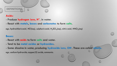 GCSE Acids and Bases PowerPoint Presentation
