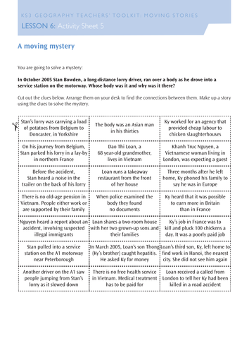Immigration Mystery Lesson