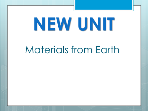 Year 8 Materials from Earth UNIT Resources