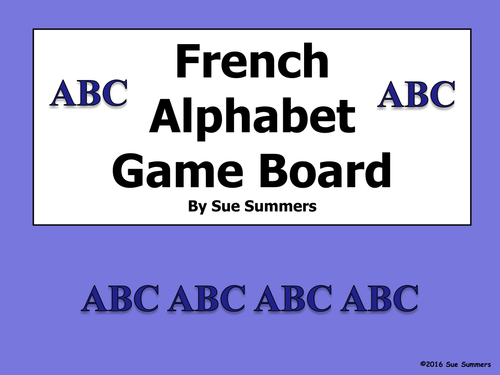 French Alphabet Board Game 2 Designs