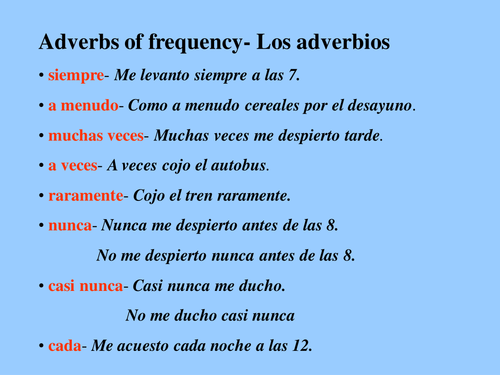 Daily routine presentation