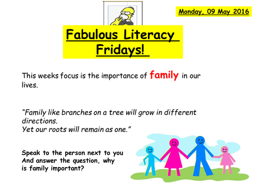 Form time literacy activities 