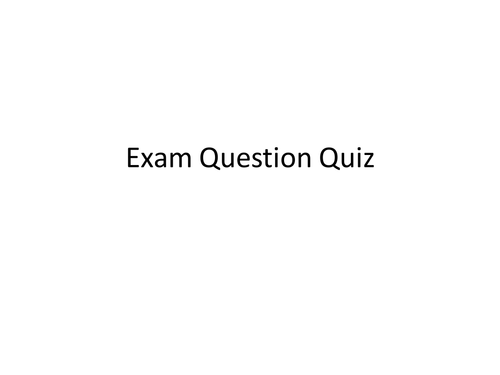AQA Additional chemistry Exam question quiz