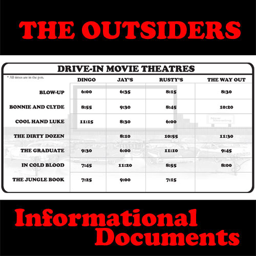 OUTSIDERS Drive-In Movie Times - Non-Fiction Docs