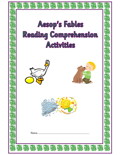 KS1/ Lower KS2 SATS style reading comprehension booklet based on Aesop's Fables