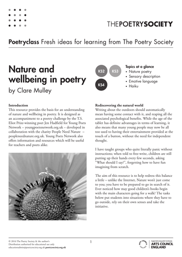 Nature and wellbeing in poetry 