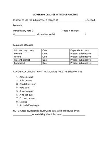 subjunctive in adverbial clauses