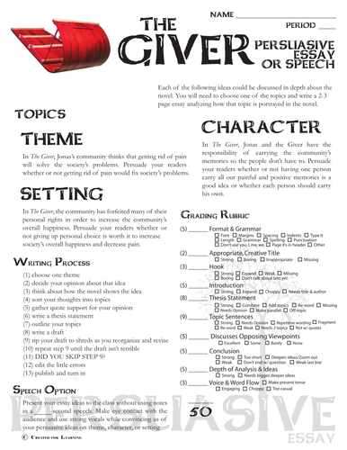 Conclusion for the giver essay picture