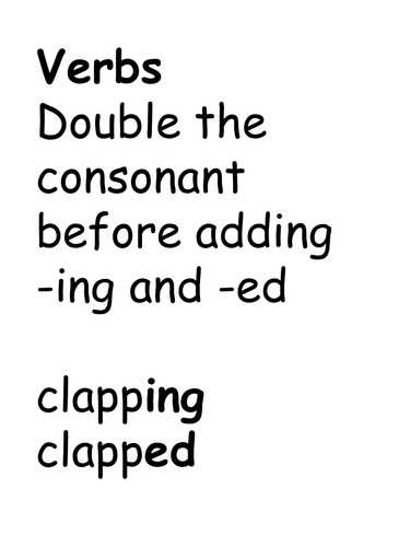 Doubling consonants