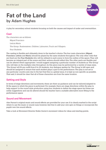 Fat of the Land Play Script 