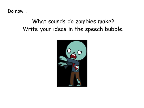 Key Stage 3 Zombie Descriptive Writing "Outstanding Lesson" 