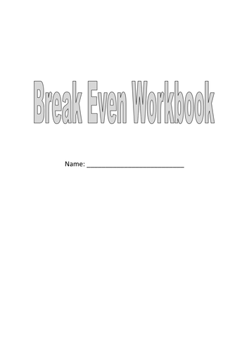 Breakeven workbook