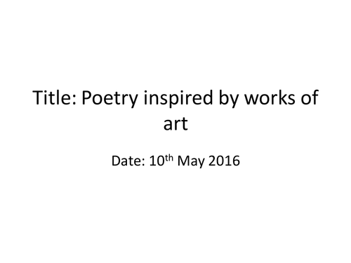 Creative poetry writing