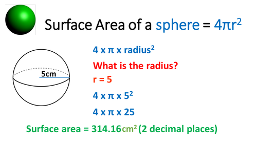 Surface Area & Volume of Spheres and Hemispheres | Teaching Resources