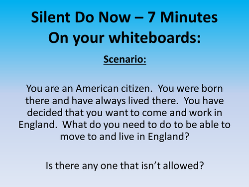 Immigration into the UK