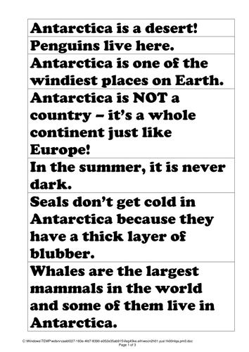 Antartica topic planner, resources and assessment!