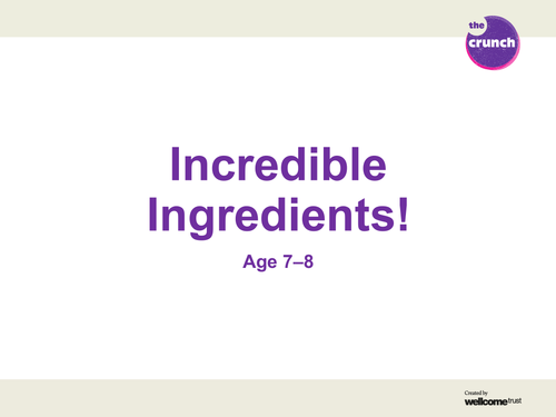 Incredible Ingredients Power Point