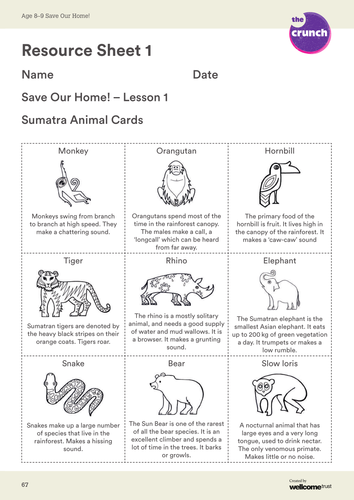 Save Our Home Resource Sheets