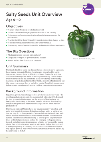Ssalty Seeds Teacher Notes