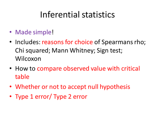 Inferential statistics made simple!