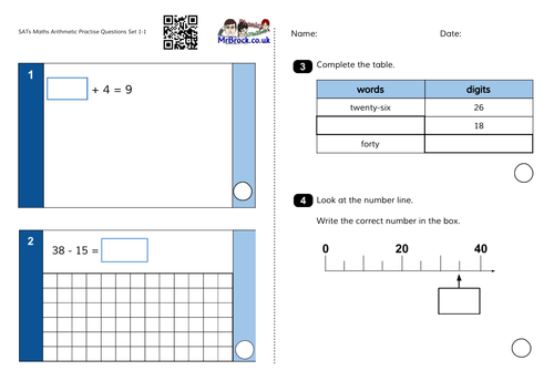 Practise KS1 SATs Questions Maths Arithmetic and Reasoning (similar to the 2016 sample papers)