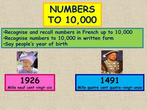 French Numbers to 10,000