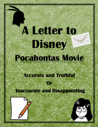 Jamestown:  Pocahontas Saves John Smith Primary Source Letter Activity