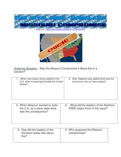 Civil War Band Aid:  Missouri Compromise