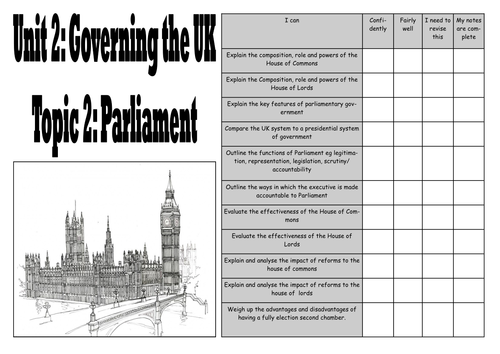 UK Politics Parliament Workbooklet