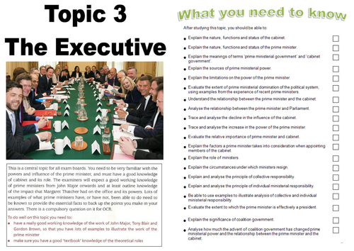 UK Politics The Executive Workbooklet