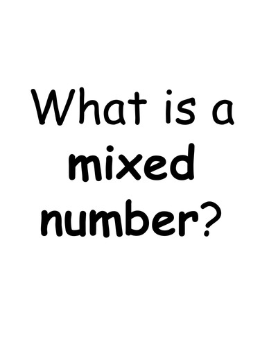 Mixed numbers