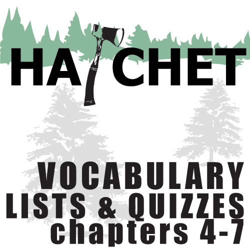 HATCHET Vocabulary List and Quiz (30 words, chs 4-7)