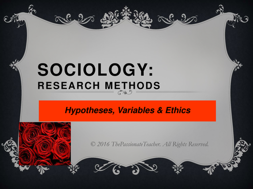 Sociology Research Methods