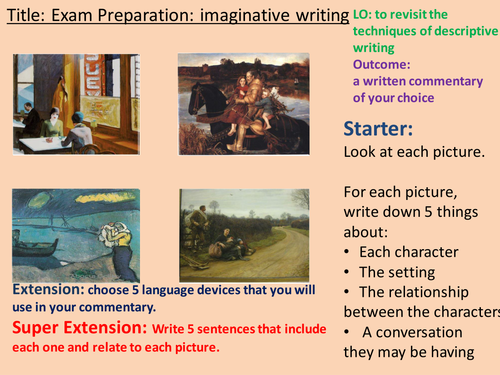 English Language Exam-Imaginative Writing