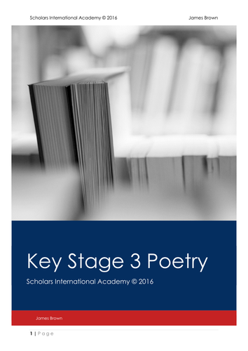 Poetry Booklet | Teaching Resources