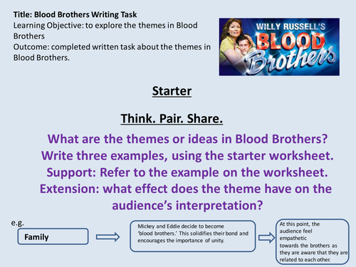 Blood Brothers Lesson-Themes