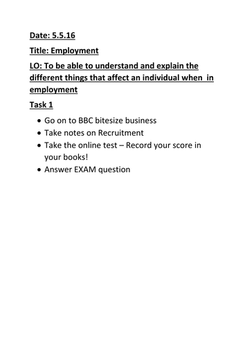 APPLIED BUSINESS EXAM QUESTIONS AQA