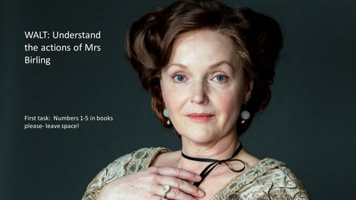 PPT to explore and revise language of Mrs Birling in An Inspector Calls